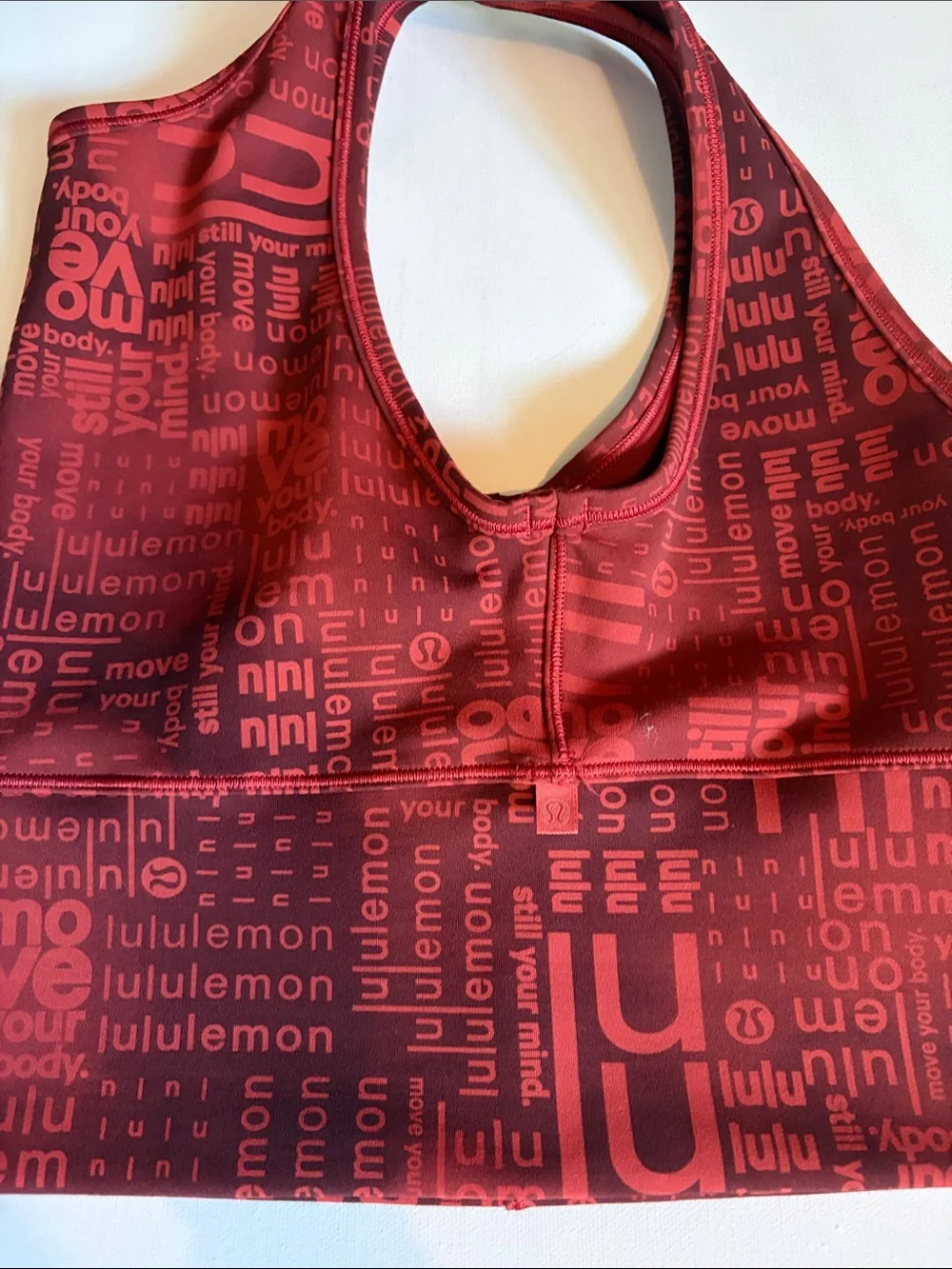 lululemon athletica Red Graphic Crop Tank